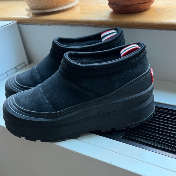 Hunter Shoes - Hunter Black Askern Waterproof Suede Platform Bootie